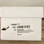 Boutique White Pearl Beaded Sling Back Satin Pointed Toe Heel Flat Size 7 Photo 10