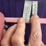 Sahalie Medium Purple Embroidered Sweater Pleated Hippie Boho Cotton Knit Dress Photo 6