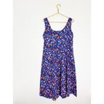 Boden Sabina Midi Dress Size 12R Blue Floral Aline Sleeveless Preppy Cocktail Photo 11