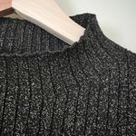 J.McLaughlin Maeve Knit Mock Neck Metallic Black Bracelet Sleeve Top Blouse XS Photo 3