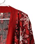 Bethany Mota  snowflake red black white knit cardigan sweater classic vintage Photo 1