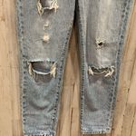 Levi's 501 Taper Denim Jeans Light Wash Distressed Torn Destroyed Cotton Photo 1