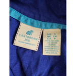 Caribbean Joe  Women's Shirt size Small Blue Long Sleeve Cotton Half-Zip Collared Photo 3