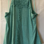 Cable & Gauge Tank Top Teal Large‎   Spaghetti Strap Photo 0