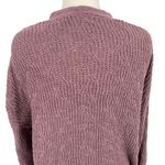 Margeaux & Ellie Chenille Open Front Cardigan Sweater Purple Size Large Photo 6