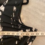 INC Size L Black White Mandala Wide Leg Cropped Jumpsuit Gold Ring Detail Belted Photo 12