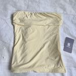 Amazon SUUKSESS Butter Yellow Foldover side split tube top Photo 1