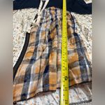 POL Mixed Fabric and Print Zip Up Hooded Top in Navy Medium Boho Bohemian Hippie Photo 6