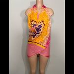 Brightly colored Pasmina scarf wrap. NWOT Orange Photo 4