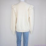 NEW Hollydene Ruffle-Shoulder Pullover Sweater by Madewell, size L Photo 4