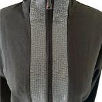 Boston Proper  Crystal Half Zip Pullover jacket  Black SMALL Photo 6