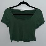 Lush Clothing Green short sleeve crop top Photo 0