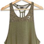Gymshark  Olive Green Briad Detail High Neck Camo Trim Tank Top Photo 1