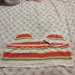 T.J.Maxx Vibrant Crochet Halter Top Orange Size XL Photo 1