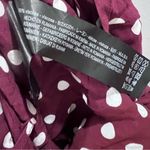 ZARA  burgundy and white polka dot wrap crop top size small Photo 8