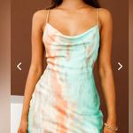 L love cowl neck mini tie dye dress Orange Photo 1