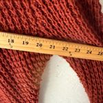 Panhandle  Western Rust Red Button‎ Cowl Neck Knit Sweater Medium Cowboy Chunky Photo 6