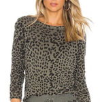 Chaser Leopard Print Long Sleeve Fitted T-shirt Small Photo 0