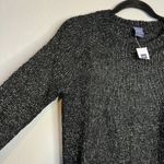 Gap  Boucle Sweater Size XS Black White Pullover‎ Crew Neck NWT Photo 2