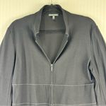 Eileen Fisher  Black Viscose Nylon Knit Blazer Jacket Cardigan Women's Size Small Photo 3