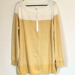 Caslon NWT Colorblock Striped Sweater in Yellow Placed Stripe - L Photo 1