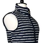 Cambridge Dry Goods Vest Quilted Zip Flap Pockets Blue Stripe Women’s Size XL Photo 5