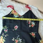 Lulu’s Go Fleur a Twirl Black Floral Print Handkerchief Midi Dress Size Large Black Photo 7