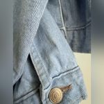 Forenza Vintage 80s Light Wash Denim And Lace Retro Jean Jacket New Wave Pop L Photo 4