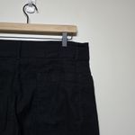 Anthropologie Maeve by The Colette Black Linen Blend Wide Leg Crop Pants Sz 33 Photo 4