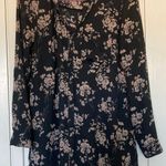 Forever 21 Flowy Black Long Floral Top Photo 1