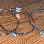 Stamped rhinestone bangle set Photo 0