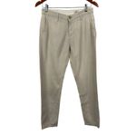 AG Adriano Goldschmied Womens Chinos Pants Beige Cotton Lyocell Stretch 25R Photo 1
