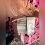 Lilly Pulitzer Pink and Blue Floral and Ruffle Midi dress navy blue hot pink Photo 14