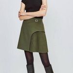 Karen Millen Karen Mullen Tailored Buckle Detail Pleated Mini Skirt size 4 Photo 0
