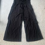 City Chic Erica Jumpsuit Wide Leg Tassel Ties Puff Sleeve Black XL / 22 Photo 6