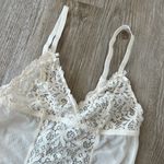 Womens White Lace Lingerie Bodysuit Photo 1