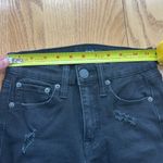 Aeropostale  Black Ripped Skinny Jeans Size 0 Aero Denim Raw Hem Distressed Photo 5