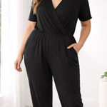 Beyond Yoga  All Wrapped Up Black Women's Jogger Leg Modal Jumpsuit Photo 0