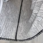 John Mark Black/white high neck mini dress w/ feather design Photo 2