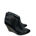 Seychelles  black wedge bootie size 6M 3.5” heel black leather Photo 8