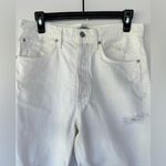 AGOLDE 90s Mid Rise Straight Jeans Cloudburst White Distressed Sz 28 Photo 2
