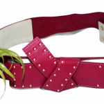 BCBGeneration NWT BCBGenration Wide Studded Bow Belt Red Photo 0