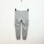 Norma Kamali Cargo Jog Pant in Grey Soft Knit Joggers Photo 3