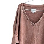 American Eagle  Fleece V-Neck Mineral Wash Sweatshirt Photo 6