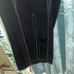 Top Shop Maxi Dress Bodycon. Size 8. NWOT. Black With White Piping. Slit In Back Photo 5