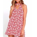 Lulus  Hawaiian Floral Halter Neck Dress Photo 1