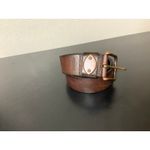 Fossil  100% Genuine Leather Belt Women Small Western Southwestern Cowgirl Twee Photo 1