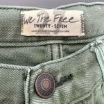We The Free Sage Green Cutoff Frayed Jean Shorts Photo 2