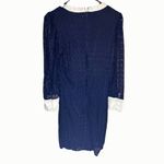 Riley & Rae Dress Medium Navy Lace with White Collar Cottagecore Preppy Photo 1