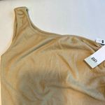 BP . Women's One Shoulder Ruched Ribbed Bodycon Dress - Beige, Small Photo 4